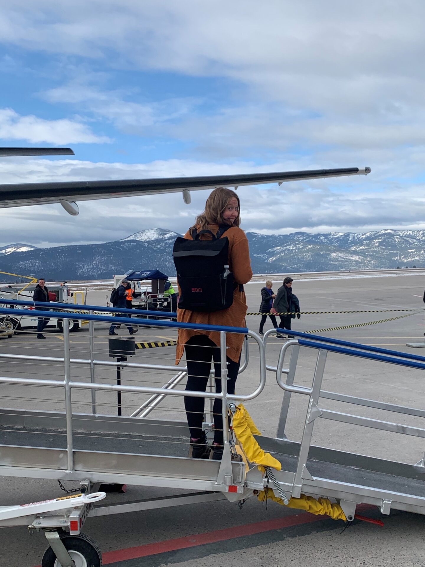 Erin on Plane Missoula