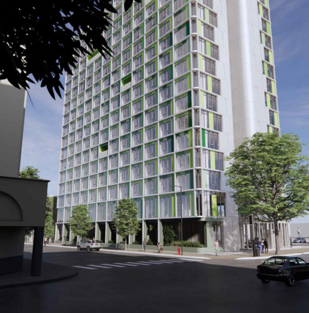 600 San Pedro 100 SD Street Level Exterior