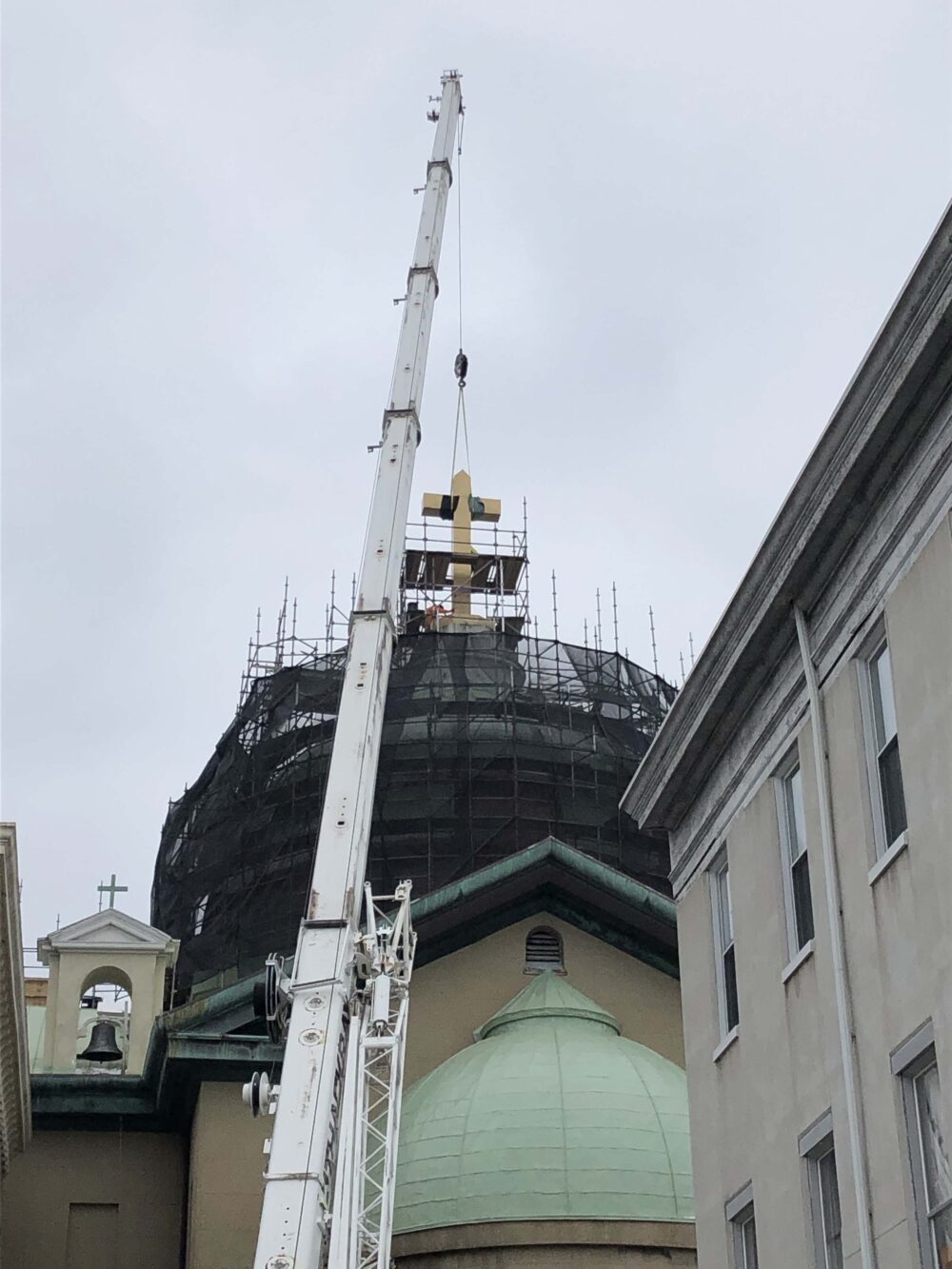 St Vincent de Paul installing gilded cross